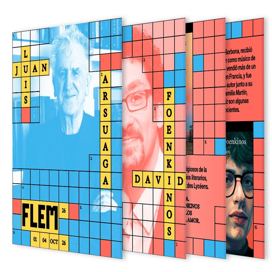 Herramienta que genera crucigramas y sopas de letras con la gráfica del festival FLEM